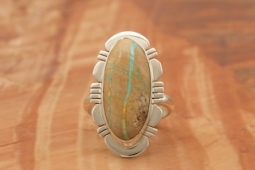 Genuine Boulder Turquoise Sterling Silver Ring